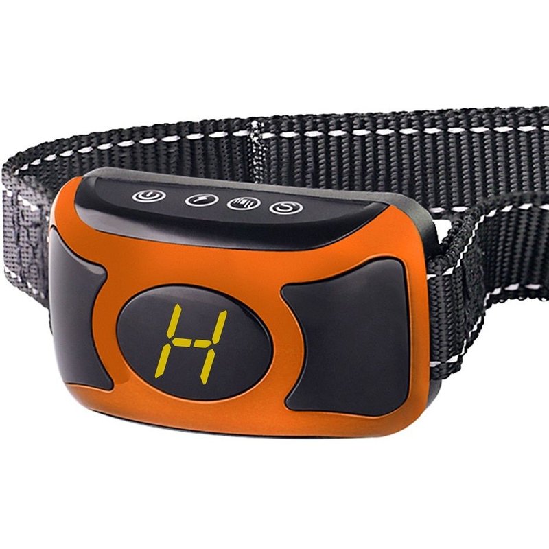 Orange - Collier Électronique Anti Aboiement Pour Chien, Antichoc, Vibration, Automatique, Réglable