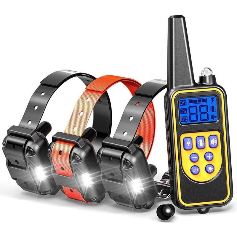 Collier'entraînement Électrique Pour Chien, Avec Télécommande, Étanche, Rechargeable, Outils'entraînement