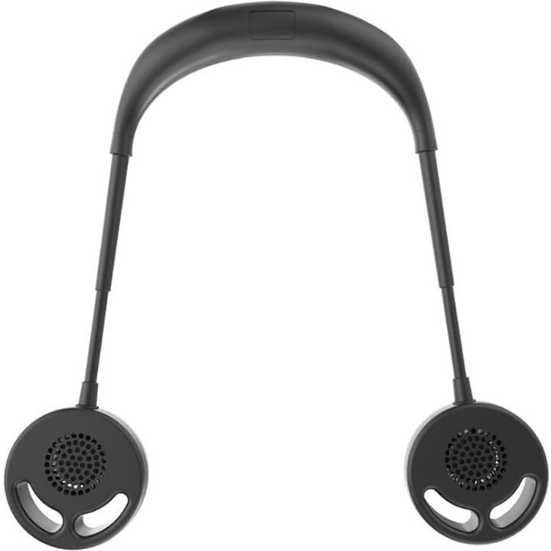 Ventilateur Portable pliable télescopique à col suspendu mains libres, Rechargeable par USB, sans feuilles, pour la réfrigération, pour l'été