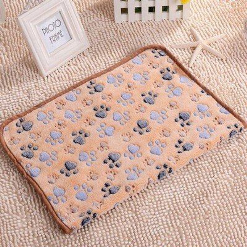 Marron - Couverture Polaire Douce Pour Animaux De Compagnie, Tapis De Sommeil Pour Chiot, Chat, Mignon, Patte, Coussin'hiver, Serviette De Bain Pour Petits Et Moyens Chiens