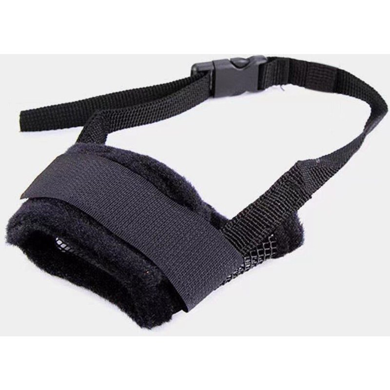 Xl 12-22kg - Le Noir - Dog Muzzle Soft Nylon Muzzle Anti Biting Barking Chewing Air Mesh Breathable Drinkable Adjustable Loop Pets Muzzle