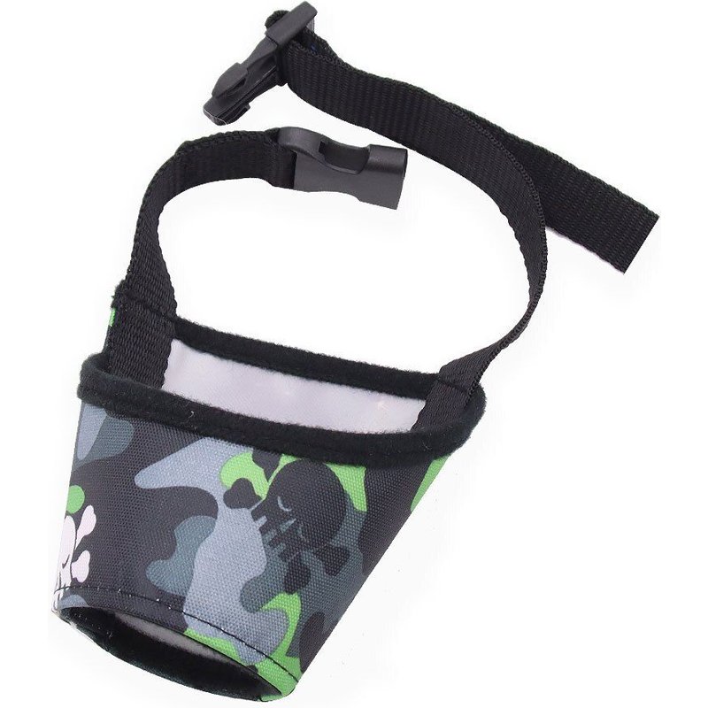 Camouflage Vert - Muselière Ajustable Pour Chien, Respirant, Anti Aboiement, Masque'entraînement À La Mastication