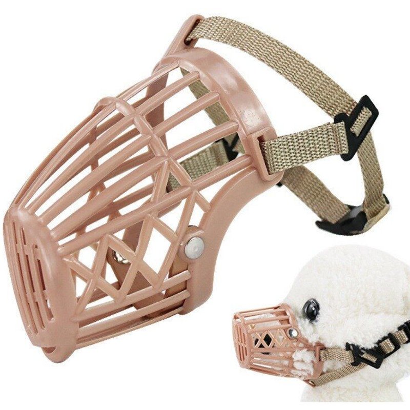 Rose - S - Muselière En Plastique Solide Pour Chiens, Panier, Masque Réglable, Anti Morsure, Produits Pour Animaux De Compagnie