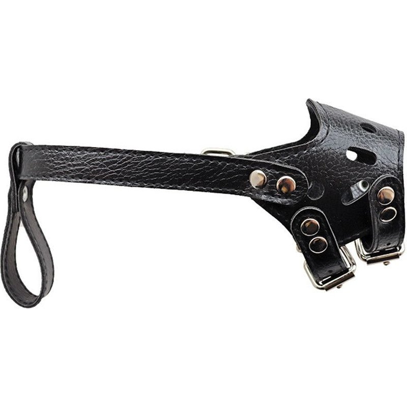 Brun-Xl - Muselière En Cuir Pu Pour Chien, Ajustable, Anti Morsure, Chiot, Protection Buccale En Maille Pour Chien, Masque Pour Mordre Et Aboyer