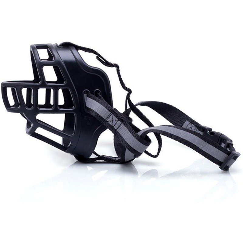 L - Le Noir - Muselière En Silicone Souple À Mailles Respirantes Réglables Pour Animaux De Compagnie, Anti Mastication Et Anti Aboiement Pour Chiens, Couvre Bouche, Fournitures Pour Animaux De Compagnie