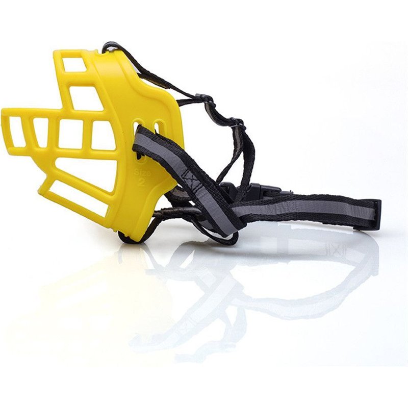 L - Jaune - Muselières En Forme De Panier Pour Chiens De Petite, Moyenne, Grande Et X Grande Taille, Doux Et Confortable, Anti Aboiement, Pour Animaux De Compagnie