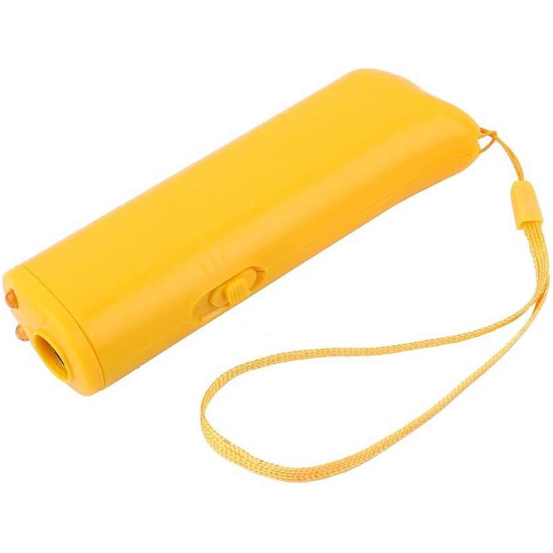 13x4x2.6cm - Jaune - Répulsif Anti Aboiement Pour Chiens De Compagnie, Dispositif'entraînement Anti Aboiement, Led Ultrasonique 3 En 1, Efficace