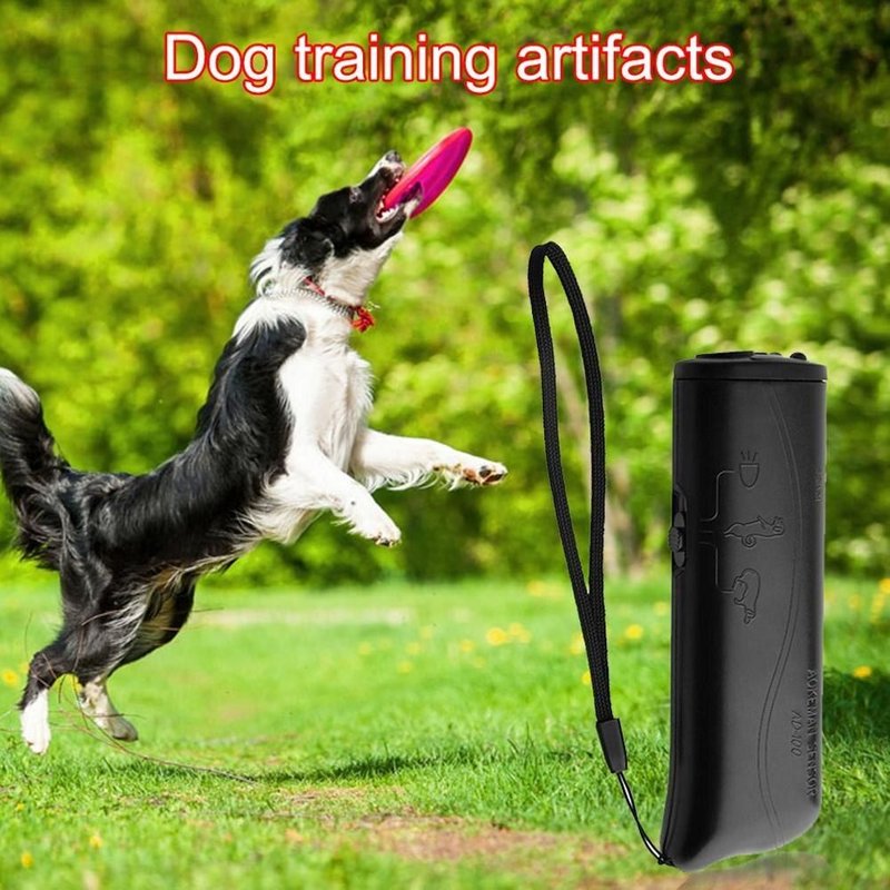 Répulsif Ultrasonique Portable 3 En 1 Pour Chiens, Appareil'entraînement Pour Chiens, Cd 100, Dispositif Anti Aboiement