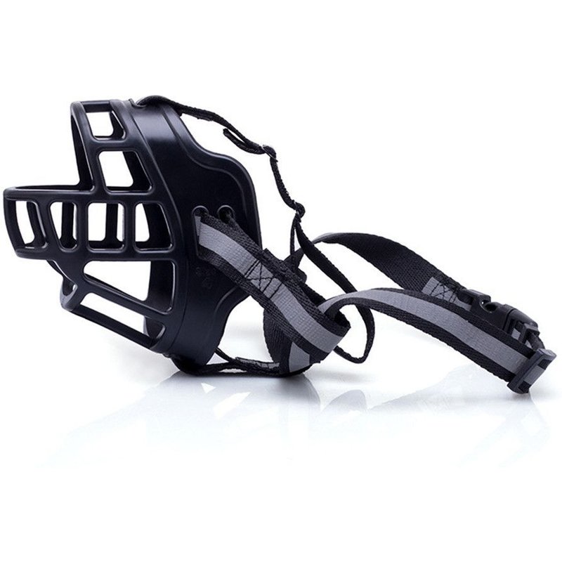 L - Le Noir - Soft Comfy Breathable Basket Muzzles Pet Dog Muzzle For Small Medium Large And X Large Dogs Stop Biting Barking Chewing