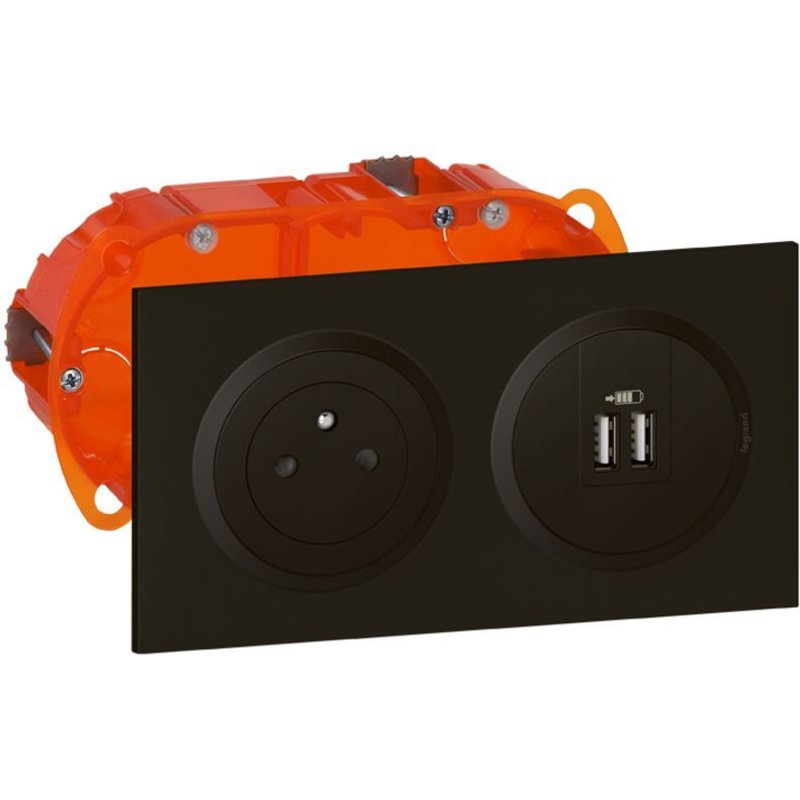 KIT 2P+T/2XUSB PRECA NOIR