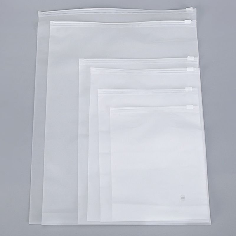 50 Pièces De Sacs À Fermeture Éclair Auto-Scellants, Sacs De Rangement Givrés M
