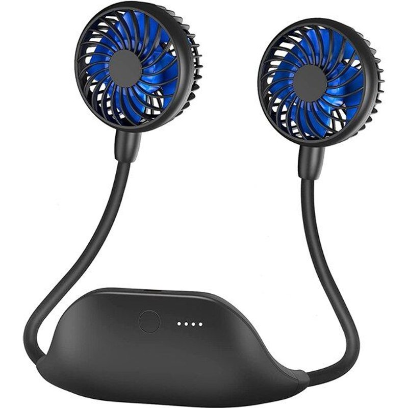 ventilateur de cou Portable, 10000Mah, Rechargeable par USB, à piles, pour sport, cyclisme, randonnée