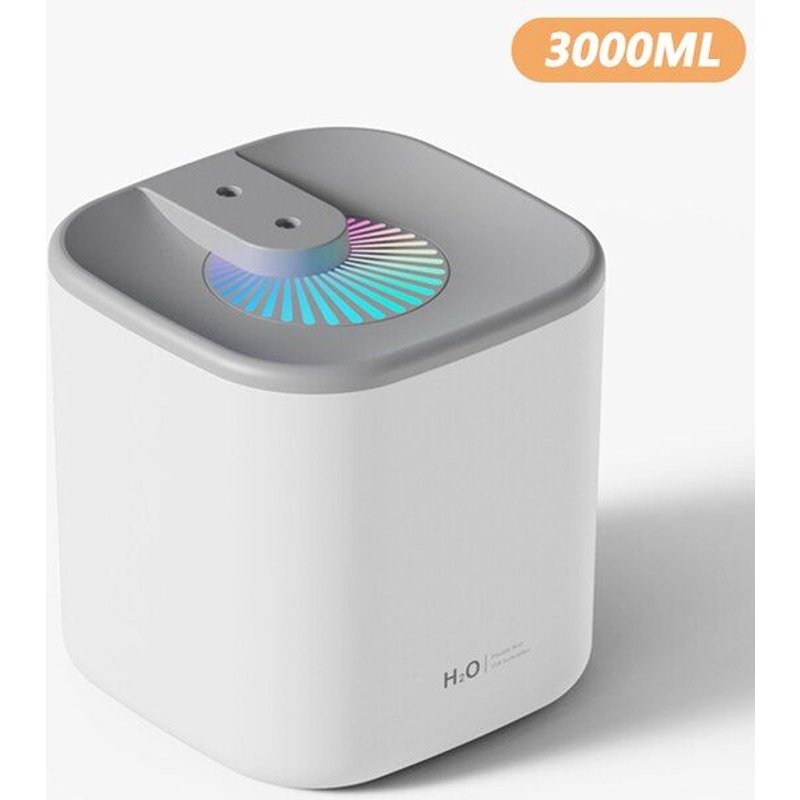 Diffuseur d'arôme avec humidificateur d'air 3l, Double buse avec veilleuse, atomiseur remplaçable, humidificateur d'aromathérapie domestique