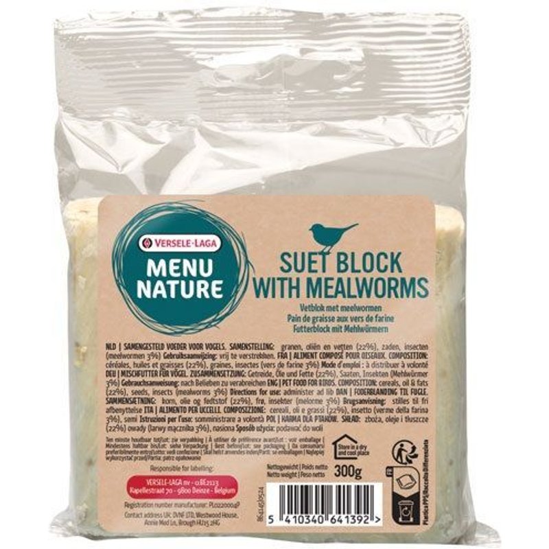 Menu Nature Pain De Graisse Aux Vers De Farine 300 G