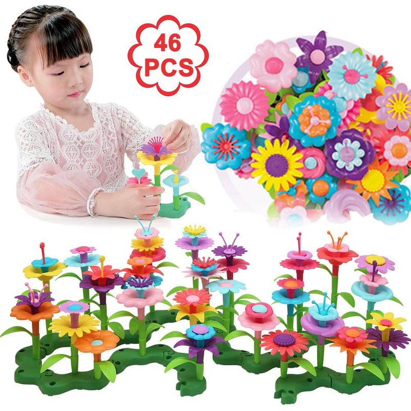 Cadeaux De Jouets Pour Les Filles De 3 À 6 Ans - Kits De Construction De Jardin De Fleurs À Faire Soi-Même