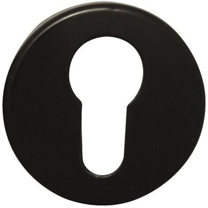 Rosaces rondes condamnation - aluminium noir mat - Meudon CADAP