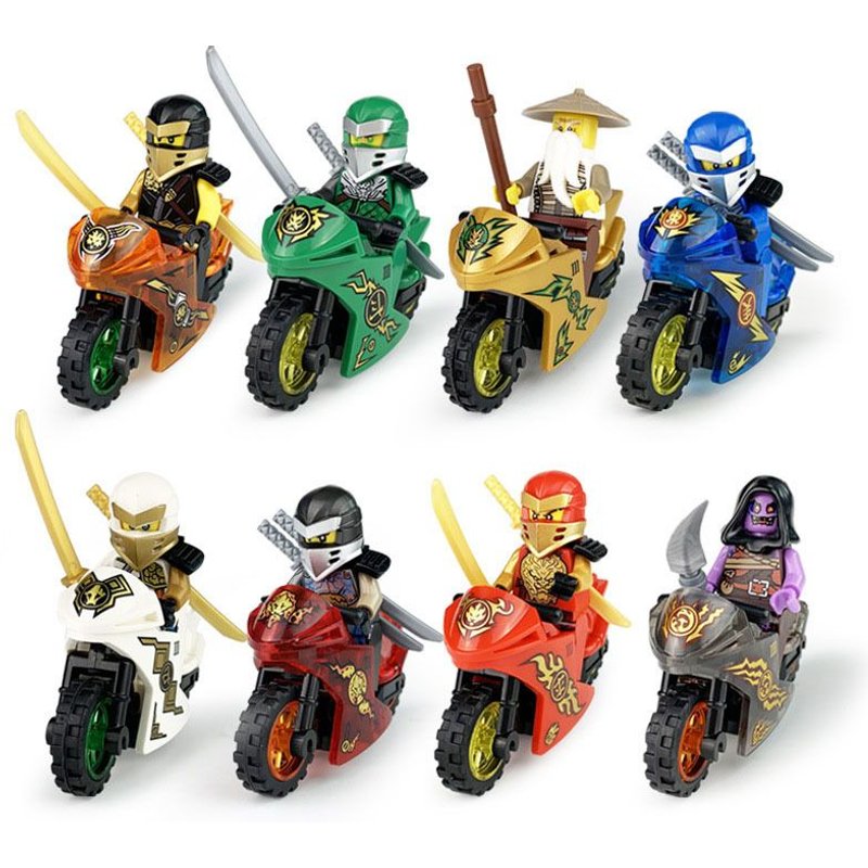 Jouets De Bloc De Construction D'assemblage De Bricolage De Petites Particules De Moto Ninja
