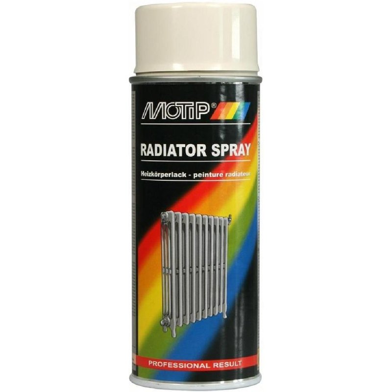 Bombe peinture radiateur Blanc cassé Motip 400 ml M04078