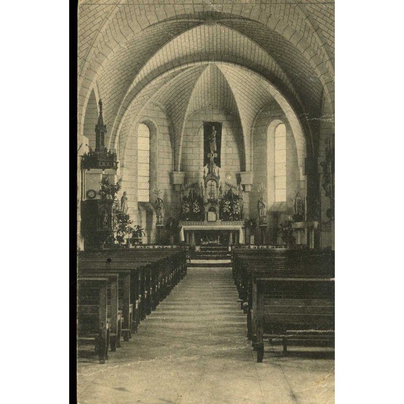 Carte Postale De Château Garnier (Vienne) L'intérieur De L' Eglise