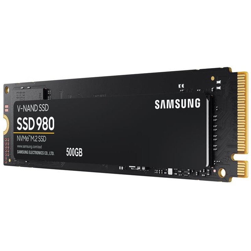 Samsung 980 MZ-V8V500BW - SSD - chiffré - 500 Go - interne - M.2 2280 - PCIe 3.0 x4 (NVMe) - AES 256 bits - TCG Opal Encryption