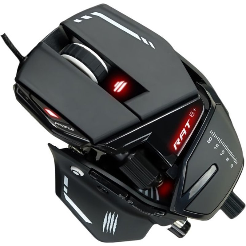 Mad Catz R.A.T.8+ - Souris - optique - 11 boutons - filaire - USB - noir