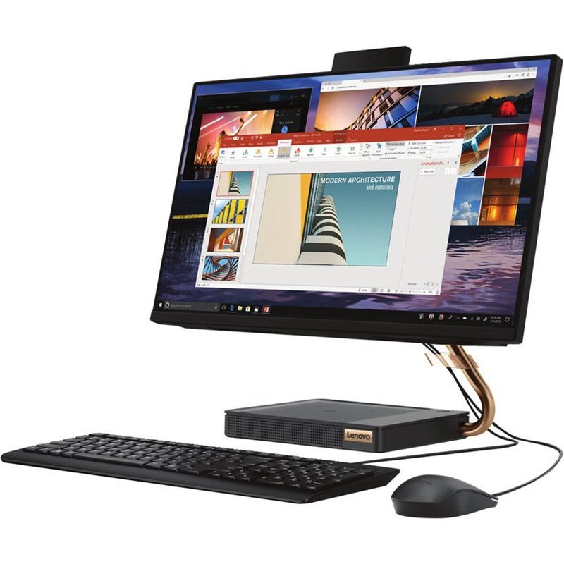 Lenovo IdeaCentre AIO 5 27IMB05 F0FA - Core i5 I5-10400T 2 GHz 16 Go RAM 1.256 To Gris AZERTY