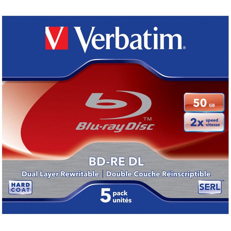 Verbatim - 5 x BD-RE DL - 50 Go 2x - boîtier CD