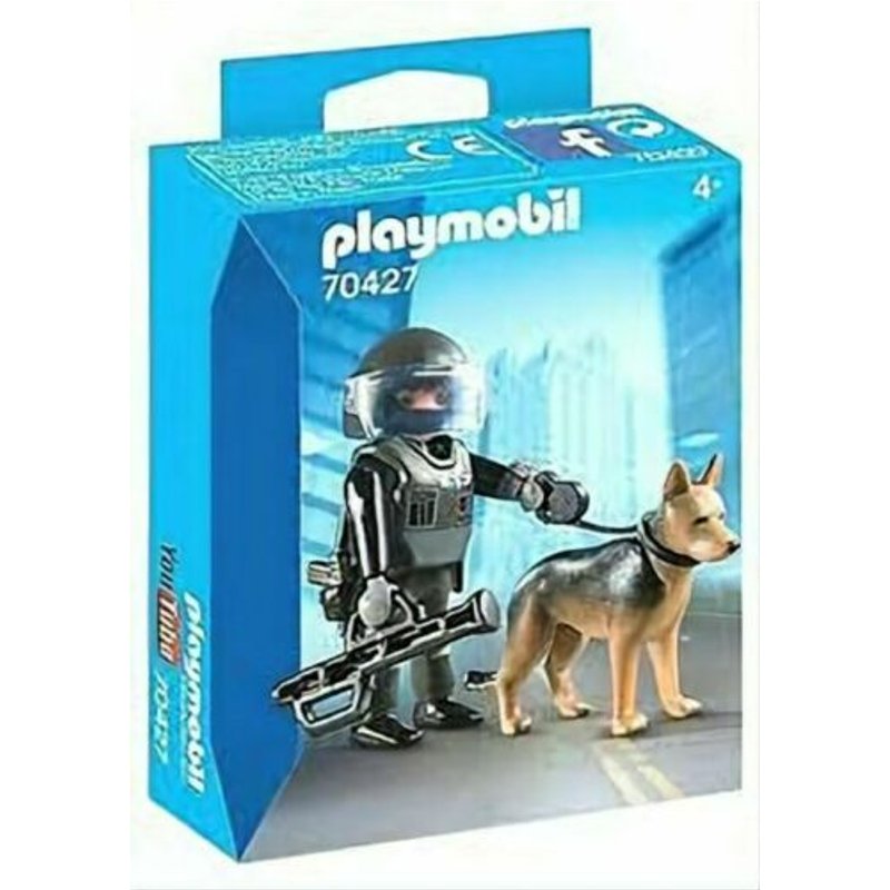 Playmobil City Action 70427 - Le Policier Des Forces Spéciales Avec Son Chien