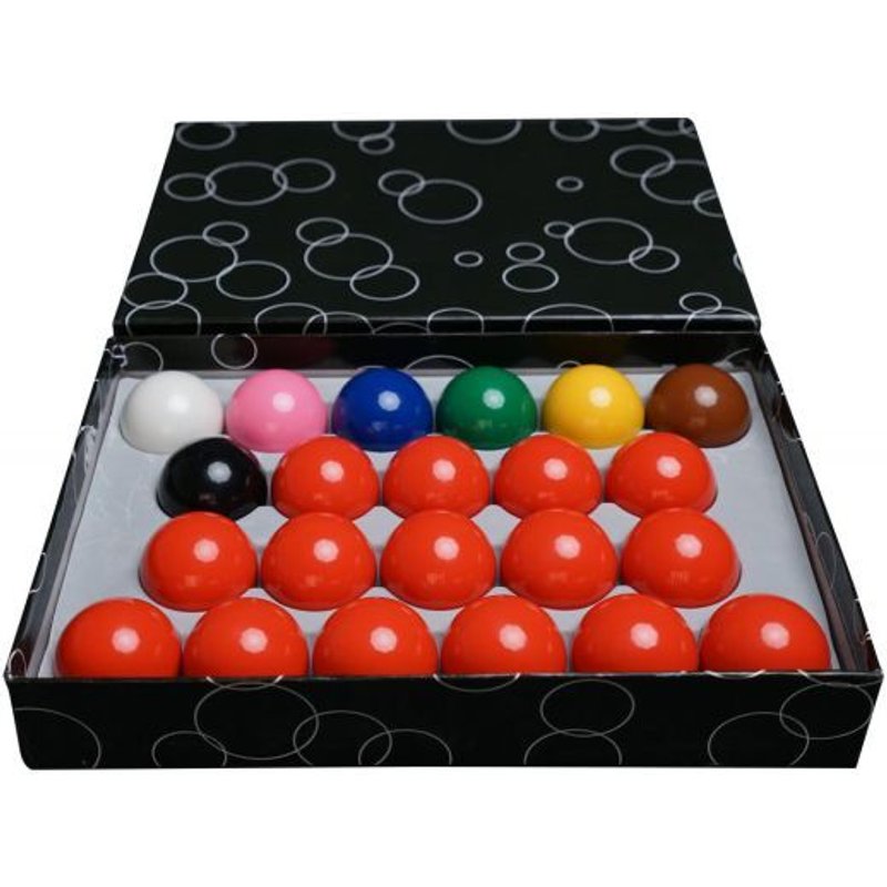 Set de 22 Boules de Billard Snooker en résine 52,4mm - 15 boules rouges et 7 multicolores - Rouge