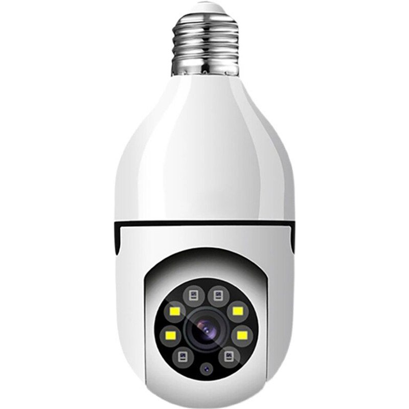 Caméra de Surveillance WIFI sans fil, ampoule E27, 1080P, 200W, nuit, polychrome, suivi automatique du corps, moniteur de sécurité