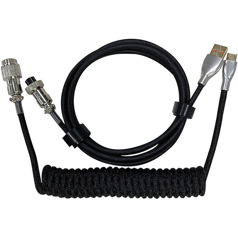 Câble enroulé Type C pour clavier mécanique de jeu, câble Usb personnalisé, 104 touches, câble d'aviation, accessoire