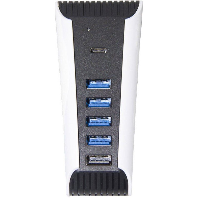 Hub d'extension séparateur USB 5 en 1 pour PS5, USB 3.0, haute vitesse, adaptateur multi-ports pour PS5