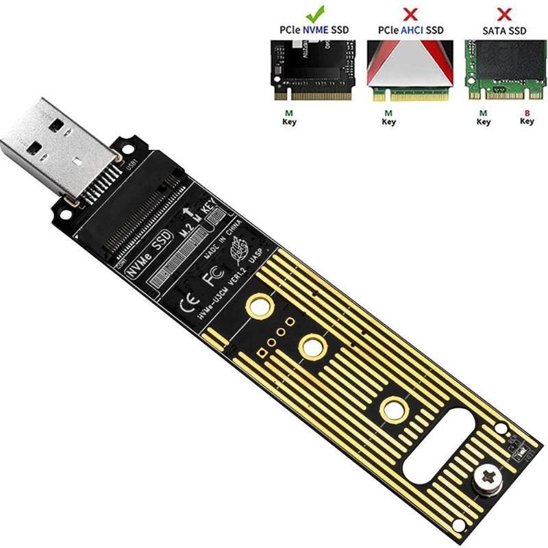 adaptateur M.2 NVME vers USB 3.1, carte de conversion interne pour disque SSD, USB-A 3.0