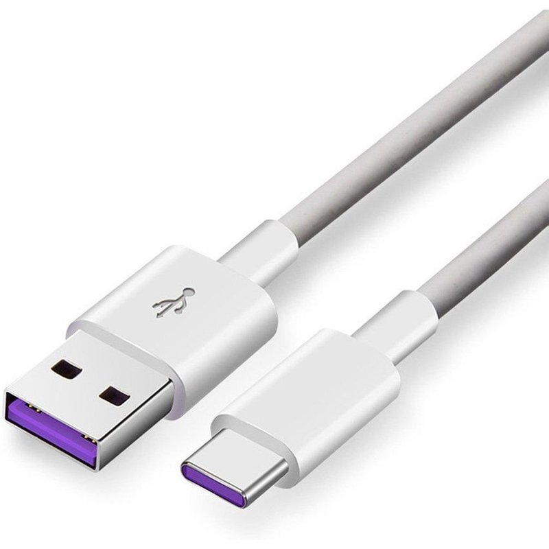 Câble USB 3.1 Type C 5A argent pour recharge rapide et transfert de données, cordon de chargeur Supercharge pour Huawei P10 P20 Pro Mate 10