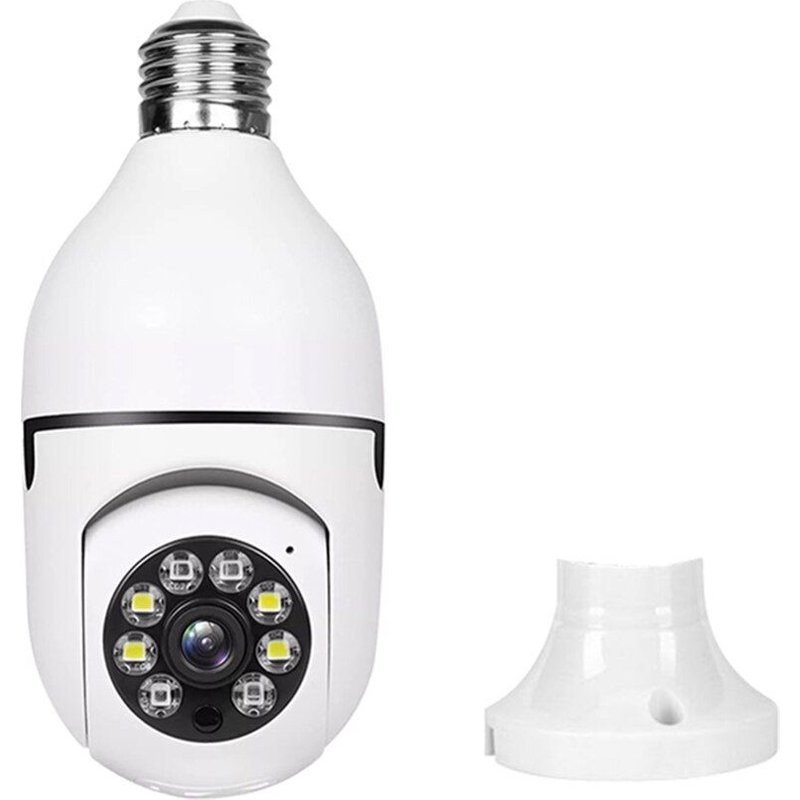 Caméra de Surveillance IP Wifi sans fil, ampoule A6 2MP, Vision nocturne, sécurité intelligente, Audio bidirectionnel pour l'intérieur