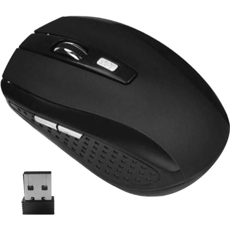 souris optique de jeu sans fil 2.4GHz, 2000 DPI, 6 boutons, avec récepteur USB, pour ordinateur de bureau et portable