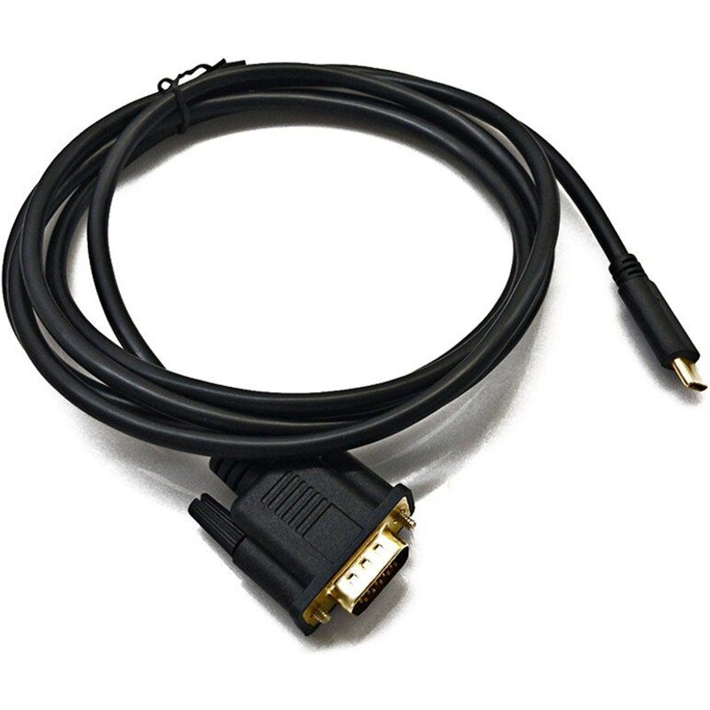 Câble USB C vers VGA 5.9 pieds/1.8M, câble USB de Type C vers VGA, adapté aux appareils USB 3.1, adapté à HP, Etc.