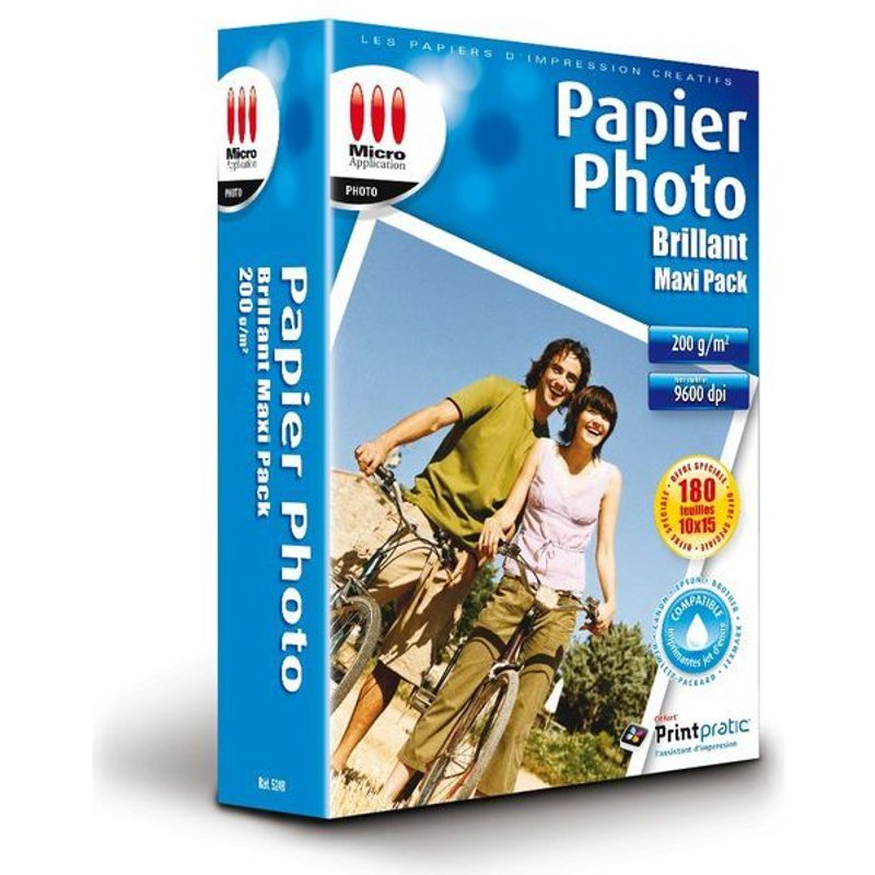 Papier Photo 10 x 15 Maxi Pack 180 feuilles 200g/m²