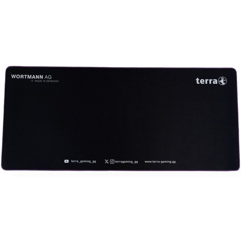 Terra Mousepad Xxl Neon Gaming Black/purple Lila Umkettelung, 900 X 4