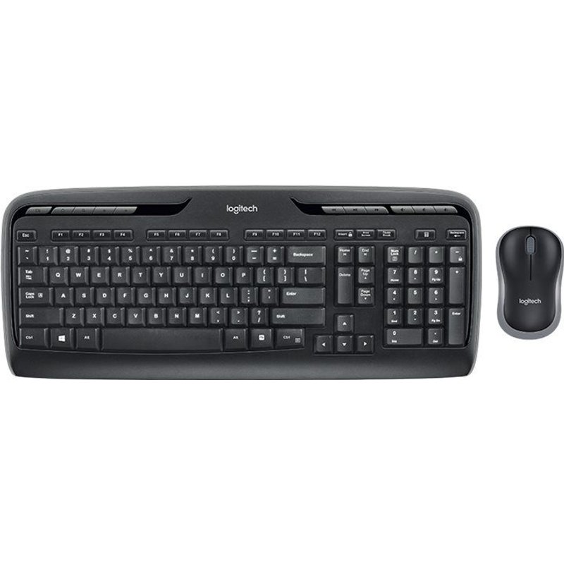Ensemble sans fil Logitech MK330 - Ensemble clavier et souris - sans fil - 2.4 GHz - International US - noir