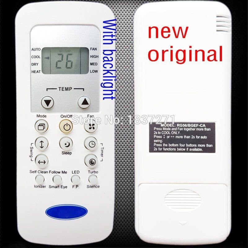 Télécommande pour porte-climatiseur, RG56/BGEF-CA RG56/BGEF-CA, originale, nouvelle collection