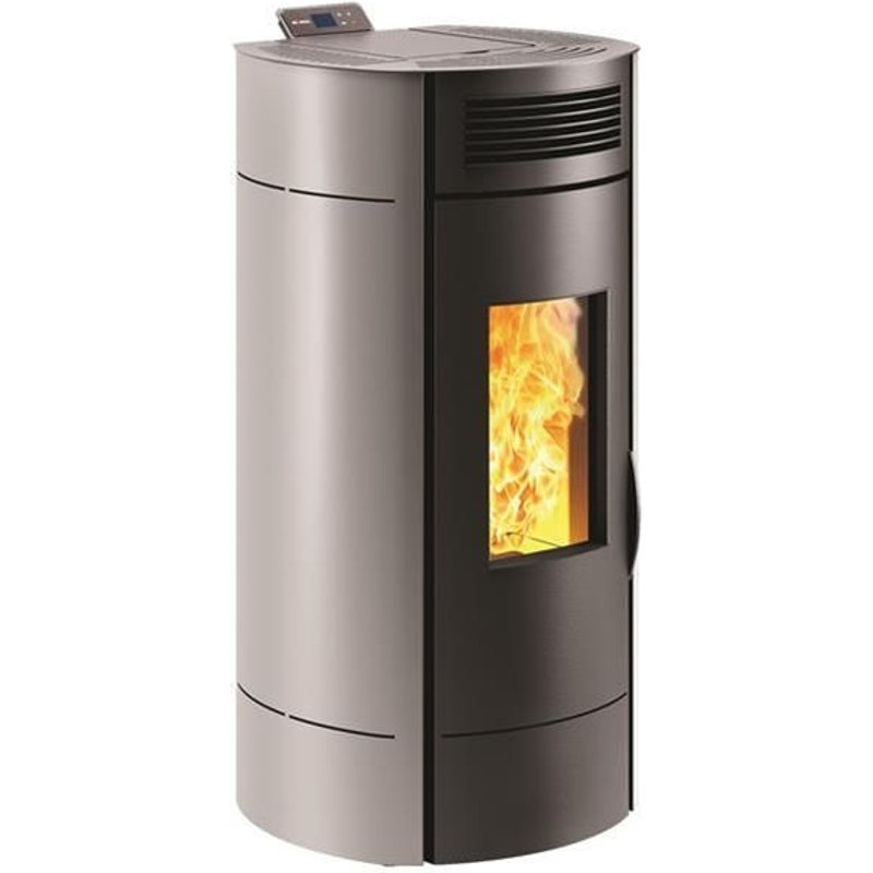 Poêle à granulés de bois Gris LODI 10 WiFi - 9,5 kW - Trémie 16,5 kg