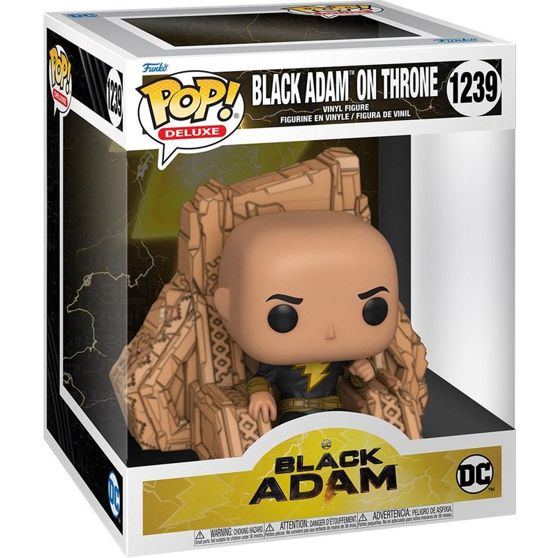 Black Adam - Figurine Pop! Deluxe Black Adam On Throne 9 Cm