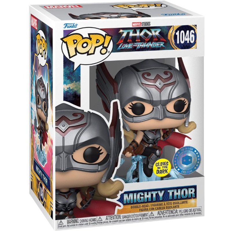 Figurine Funko Pop - Thor : Love And Thunder N°1046 - Mighty Thor - Glow In The Dark (64808)