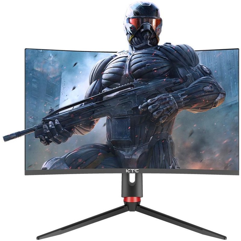 KTC H27S17 Moniteur de jeu incurvé 27 pouces 1500R QHD 2560x1440 16:9 ELED 165Hz 99% sRGB 4000:1 Rapport de contraste Compatible avec FreeSync G-SYNC USB HDMI2.0 Sortie audio 2xDP1.2