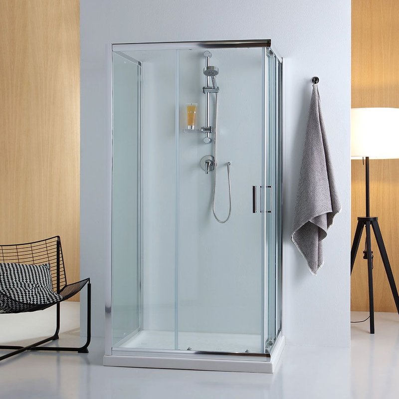CABINE DE DOUCHE 3 FACES 70X120X70 VERRE TREMPĂ CLAIR 6MM