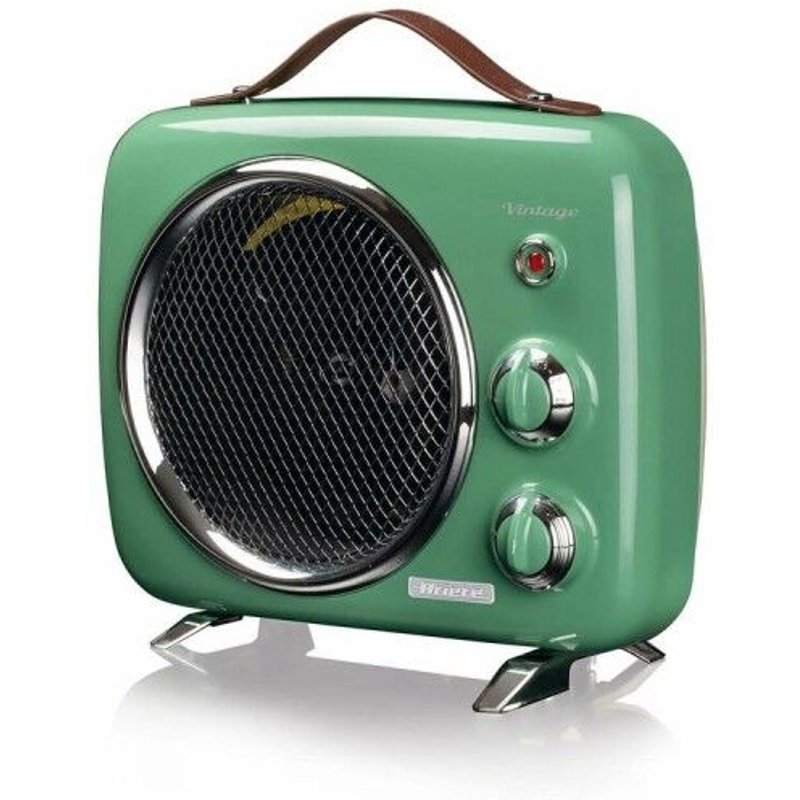 Ariete 808 Chauffage Vintage, Froid et Chaud, Thermostat Réglable, Poignée pour Facile Transport 2000W Vert