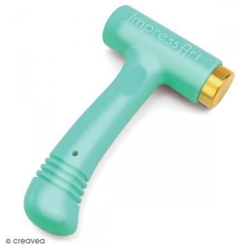 Marteau Ergo Angle pour tampons métal Marteau ergonomique ImpressArt : Matière : Plastique et métal ête remplaçable Marteau seul