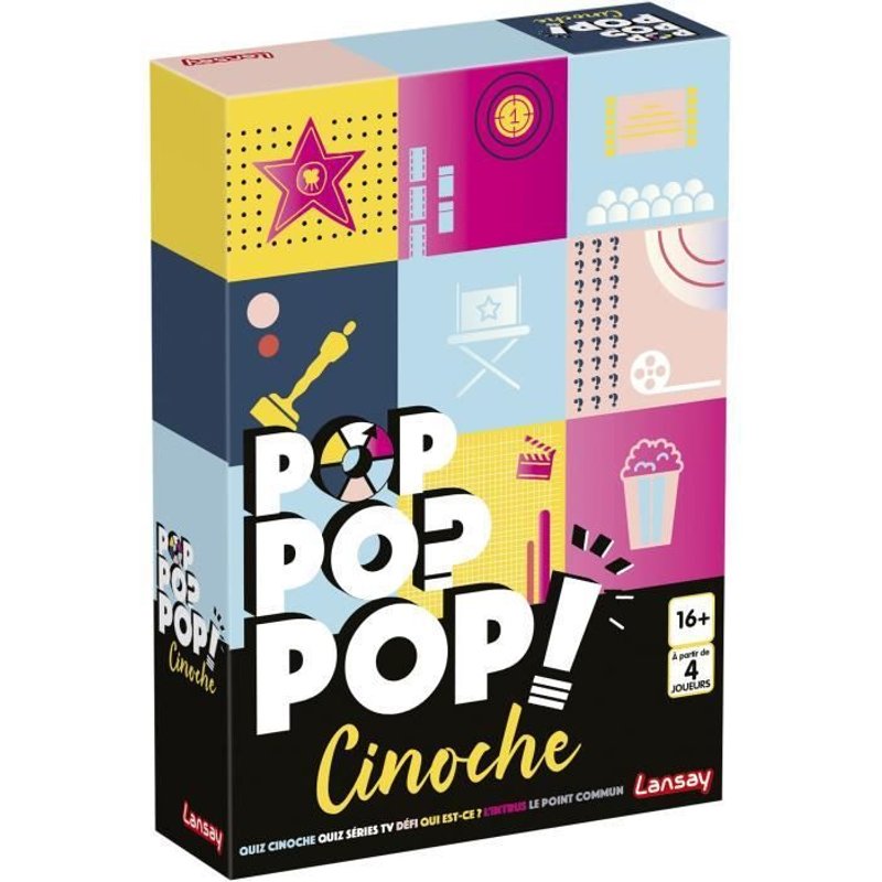Jeux Lansay - Pop Pop Pop - Cinoche - Jeu De Société - Des 16 Ans