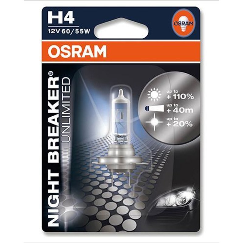 Ampoule Osram H4 Night braker 12V 60/55W